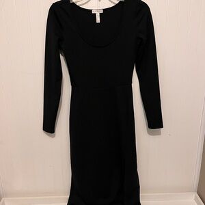 Leith Classic Black Long Sleeve Dress